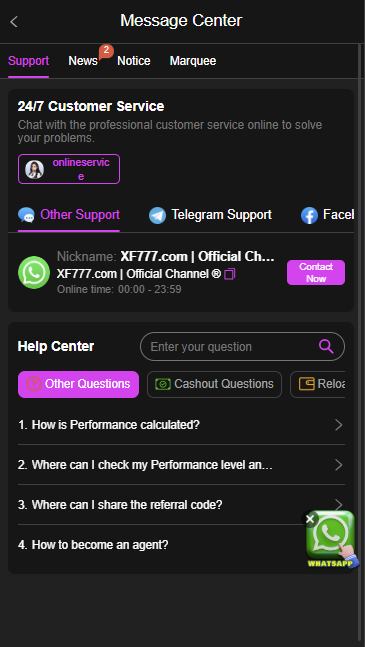 XF777 customer support